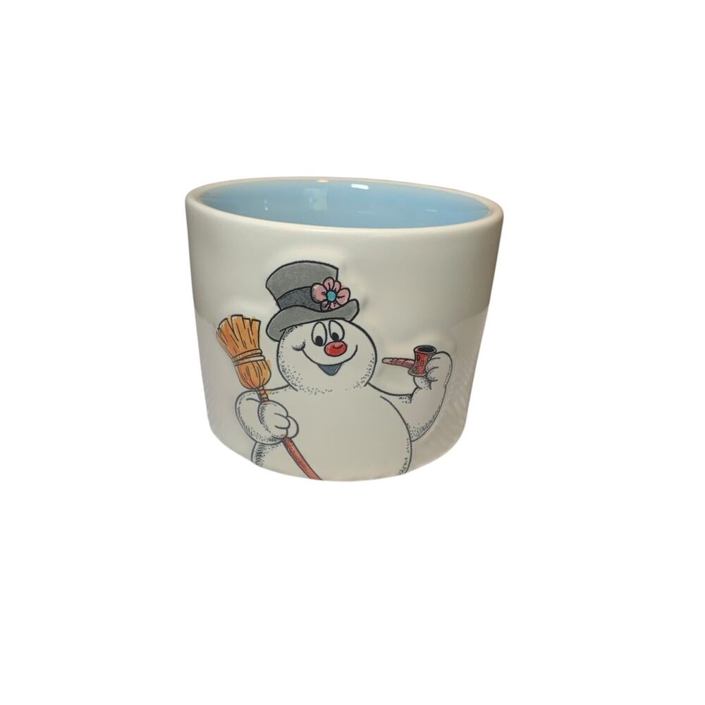Rae Dunn Magenta Frosty the Snowman Ceramic Ramekin Container Christmas Winter